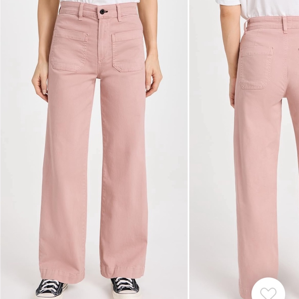 ROLLA'S Pink Flare Wide Leg Jeans High-Waisted